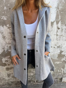 Kathryn Vest Long Hooded – Light & Stylish, Perfect for Mid-Season Women