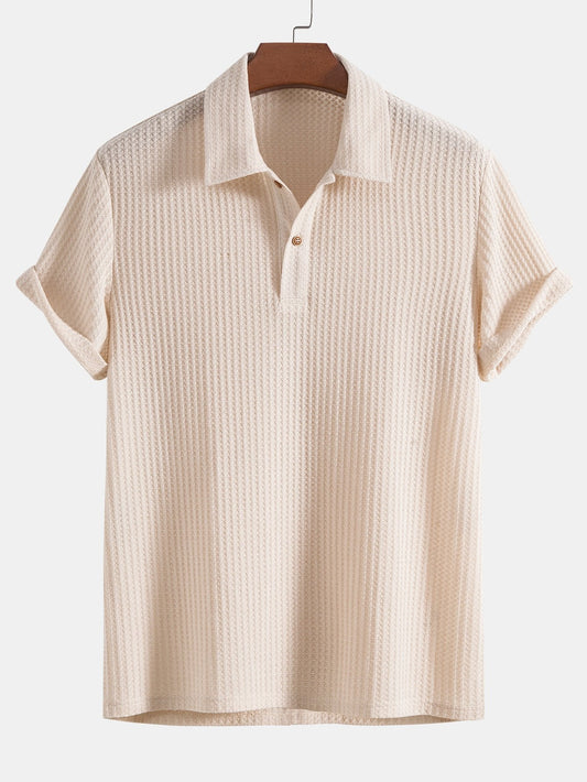 Knitted Waffle Polo