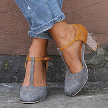 Morgiane Women's Sandals – Elegant Closed-Toe Sandals with Block Heel & Adjustable Ankle Strap
