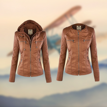 Vivian Women's Jacket – In Soft Leather with Hood, Elegant & Versatile for Everyday Use
