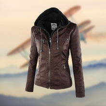 Vivian Women's Jacket – In Soft Leather with Hood, Elegant & Versatile for Everyday Use