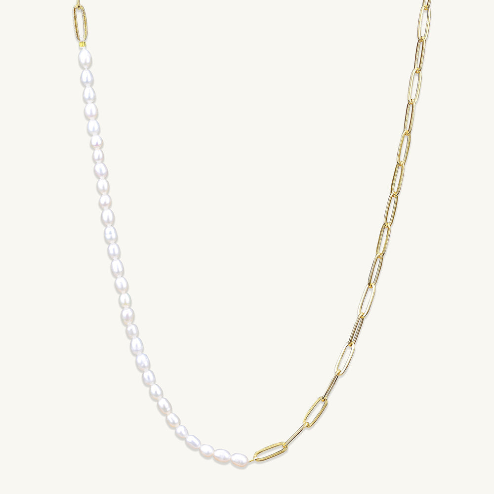 Kelly Paperlink Pearl Necklace