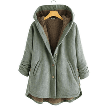 Elowyn Women's Winter Jacket with Hood – Chic & Warm Oversized Plush Jacket Plus-Size