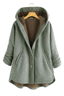 Elowyn Women's Winter Jacket with Hood – Chic & Warm Oversized Plush Jacket Plus-Size