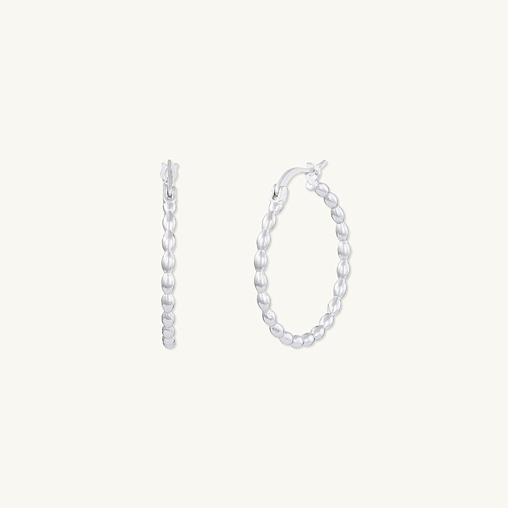 Large Ball Hoop Earrings
