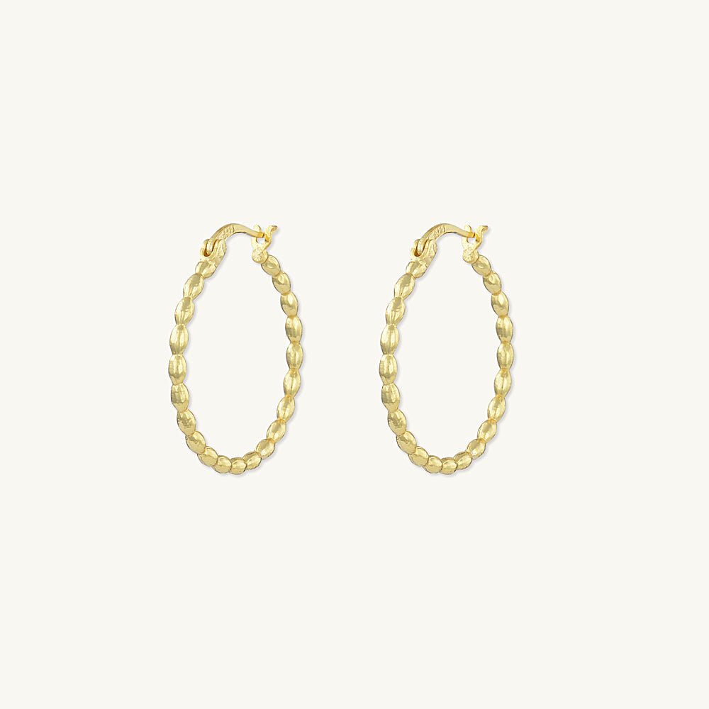 Large Ball Hoop Earrings