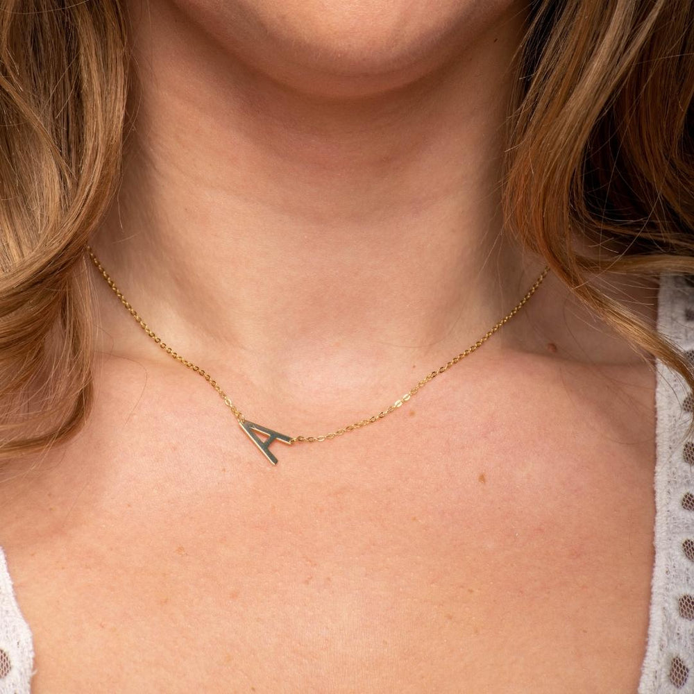 Large Sideways Letter Necklace