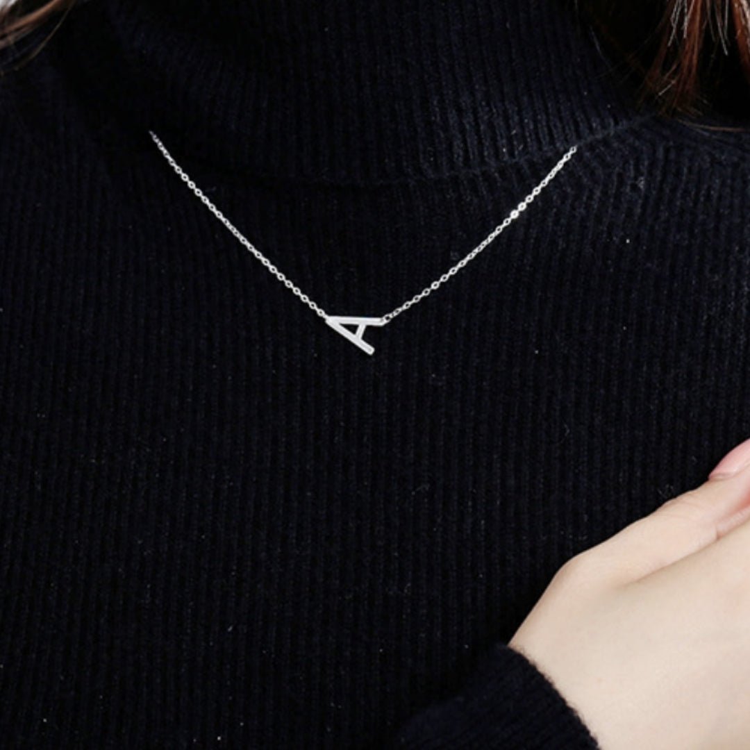 Large Sideways Letter Necklace