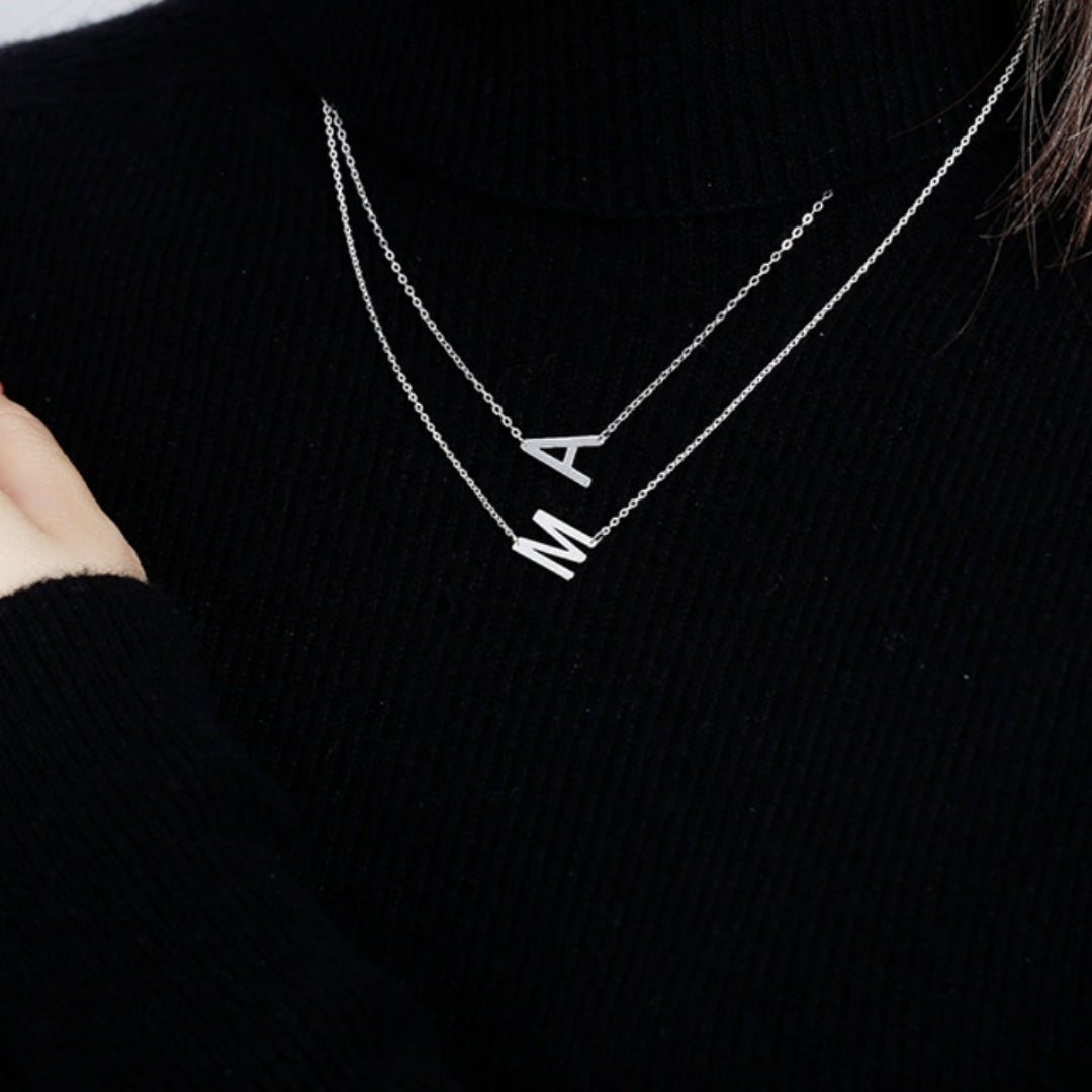 Large Sideways Letter Necklace