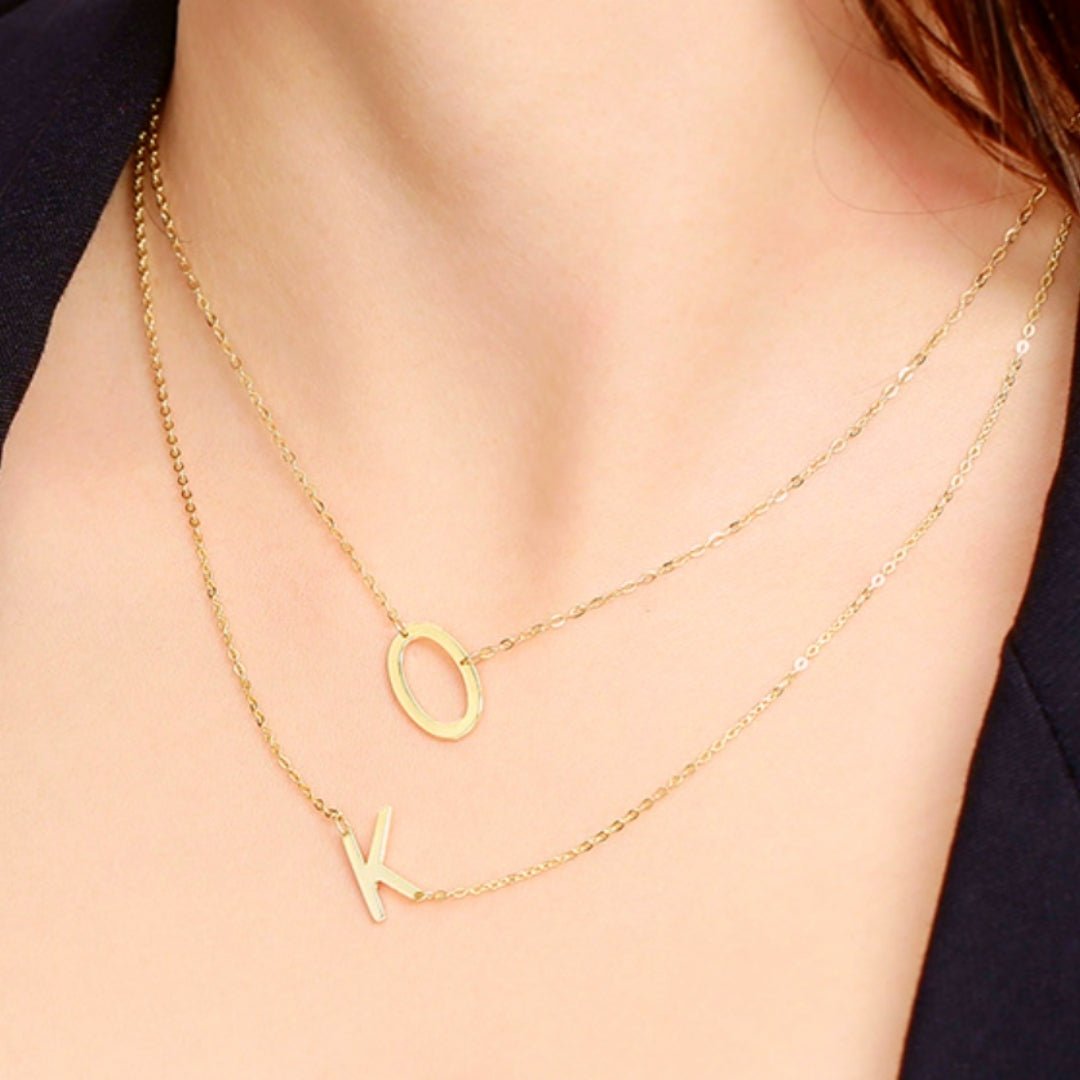 Large Sideways Letter Necklace