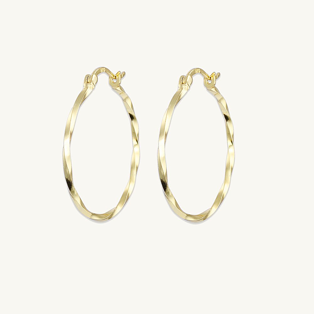Large Swirl Hoop Earrings