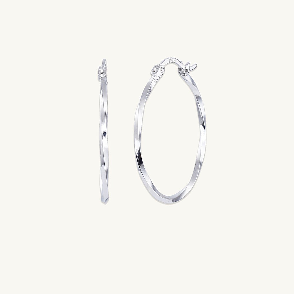 Large Swirl Hoop Earrings