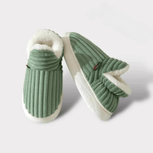 Lily Femme Slippers – Corduroy Velvet Slippers with Fur Lining & Non-Slip Sole