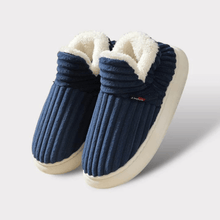 Lily Femme Slippers – Corduroy Velvet Slippers with Fur Lining & Non-Slip Sole