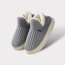 Lily Femme Slippers – Corduroy Velvet Slippers with Fur Lining & Non-Slip Sole