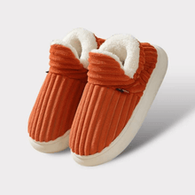 Lily Femme Slippers – Corduroy Velvet Slippers with Fur Lining & Non-Slip Sole