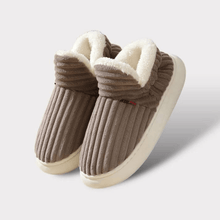 Lily Femme Slippers – Corduroy Velvet Slippers with Fur Lining & Non-Slip Sole