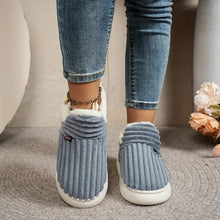 Lily Femme Slippers – Corduroy Velvet Slippers with Fur Lining & Non-Slip Sole