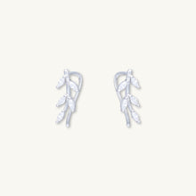 Leaf Sapphire Climber Earrings