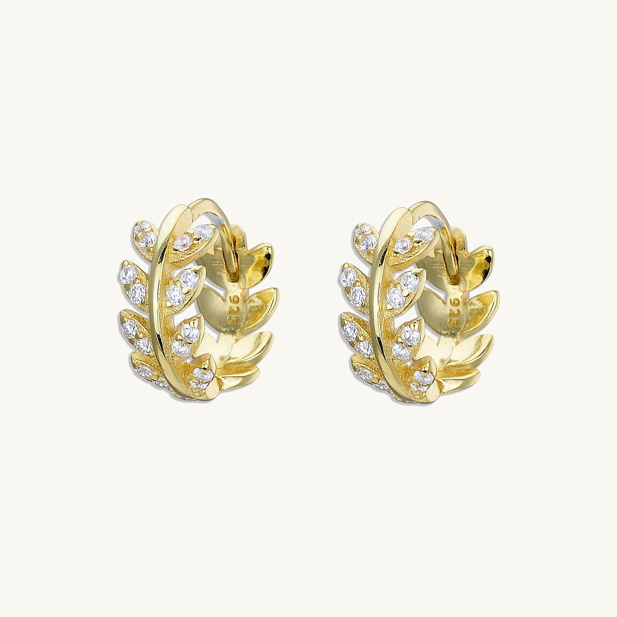 Leaf Wrap Huggie Earrings