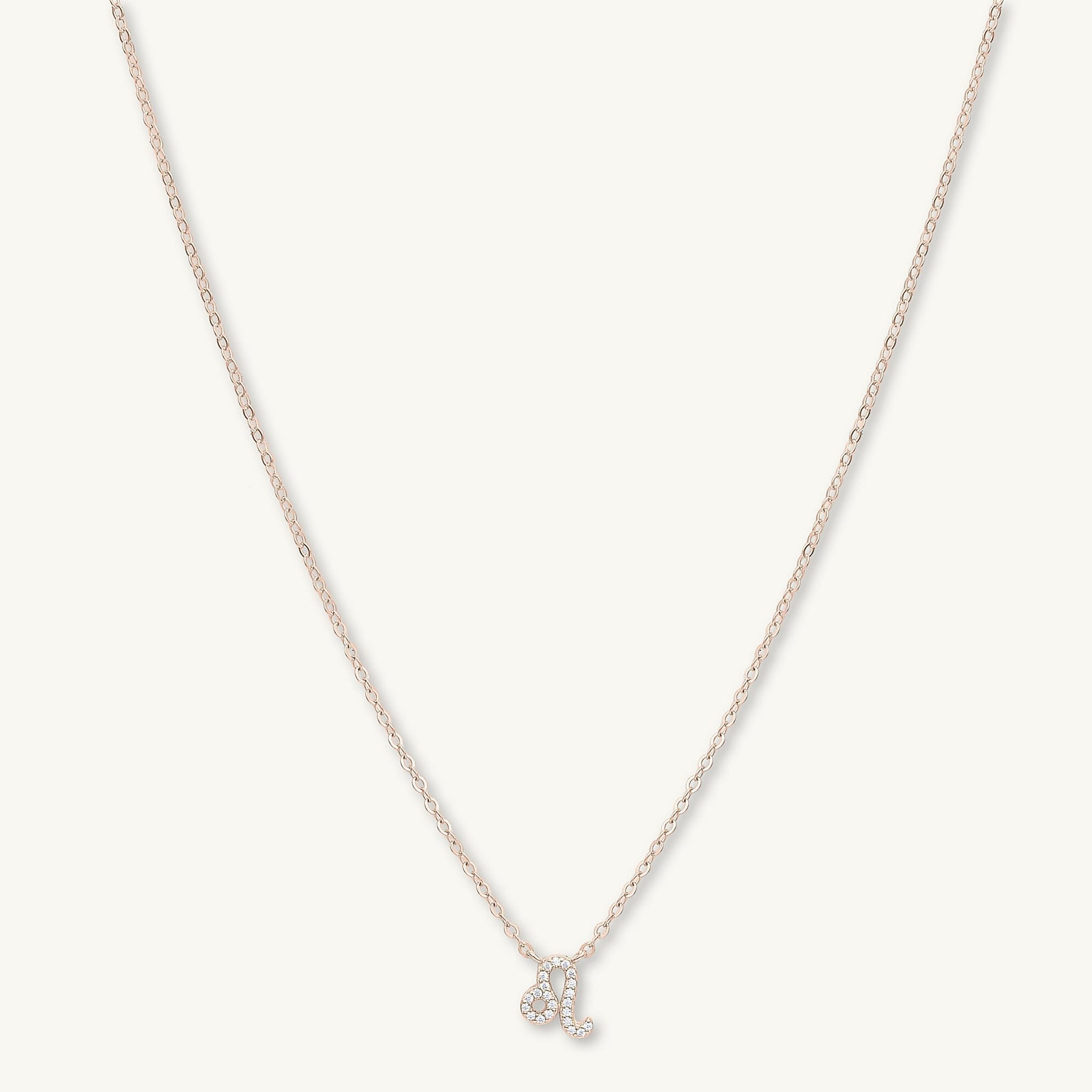 Leo Sapphire Charm Zodiac Star Sign Necklace