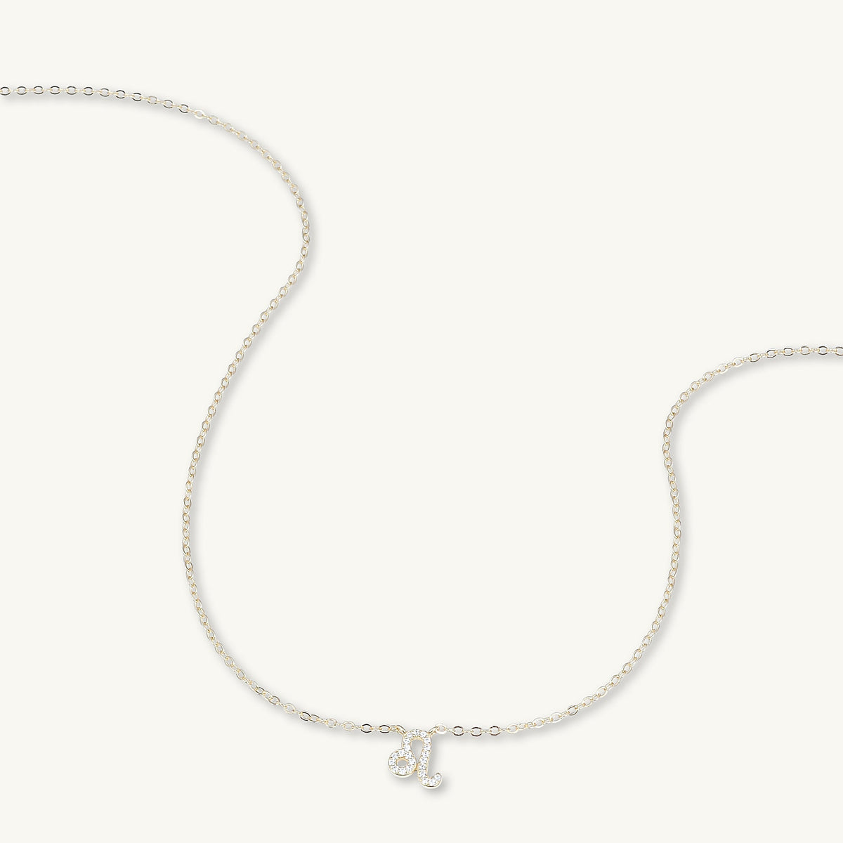Leo Sapphire Charm Zodiac Star Sign Necklace