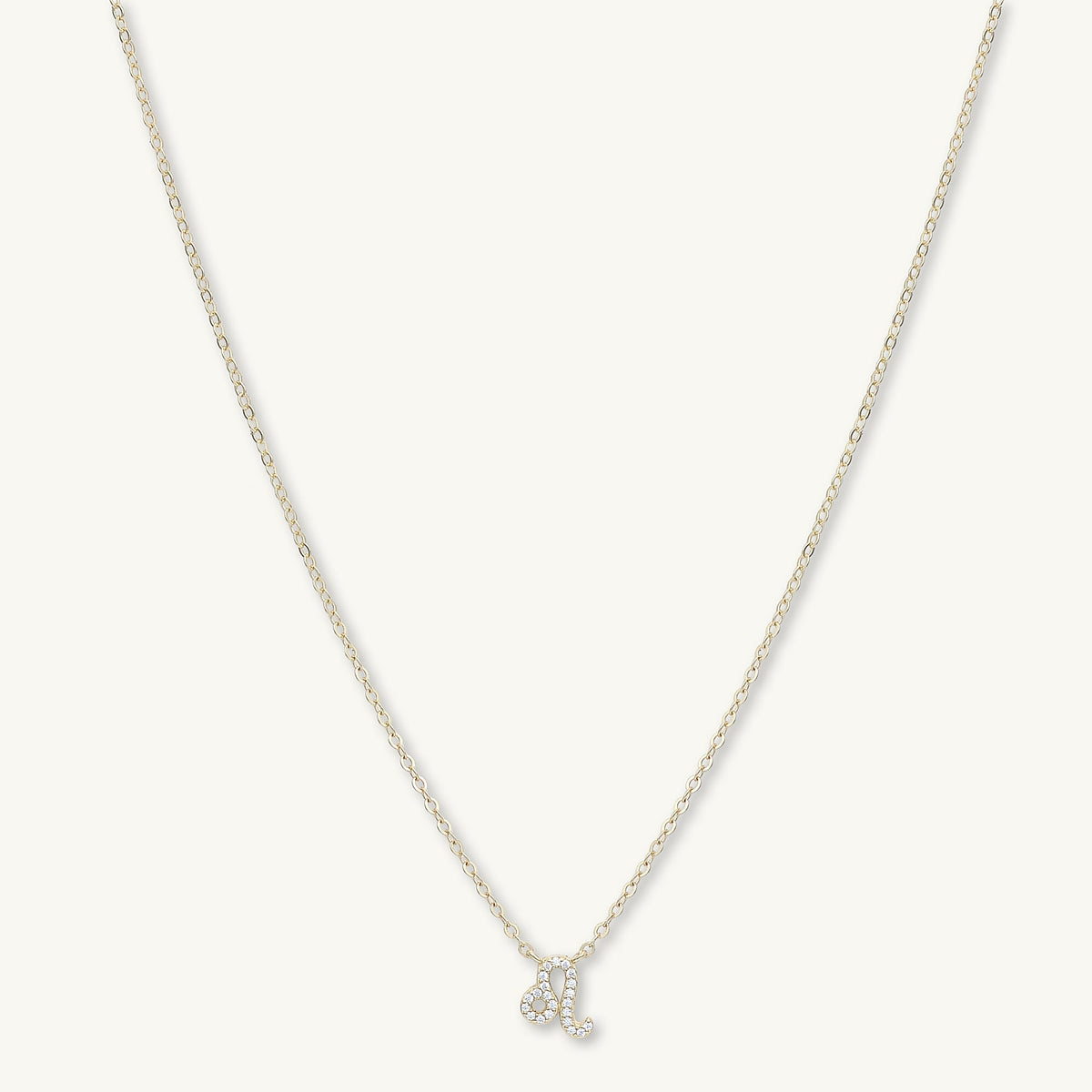 Leo Sapphire Charm Zodiac Star Sign Necklace