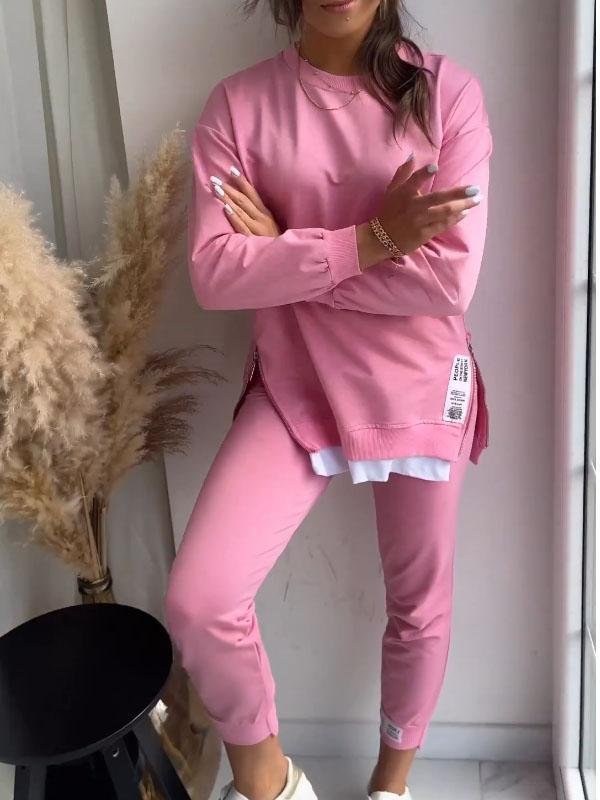 Aisha Women's Ensemble – Comfortable Tracksuit with Long Sleeve Top & Fitted Pants