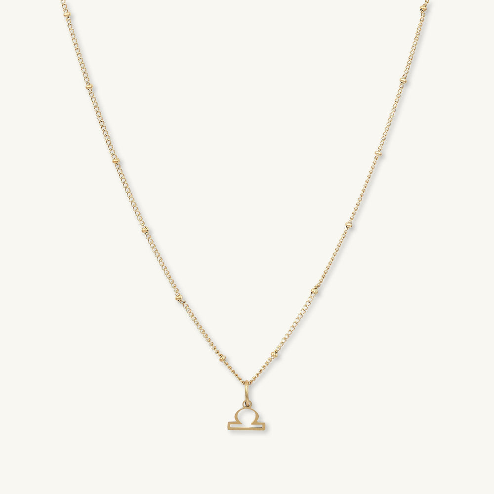 Libra Pendant Zodiac Star Sign Necklace