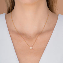 Libra Sapphire Charm Zodiac Star Sign Necklace