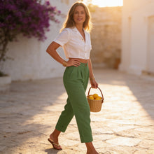 Linora – Cuffed Wide-Leg High-Waisted Trousers