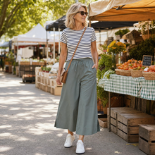 Veluna – Effortless Wide-Leg Crop Pants