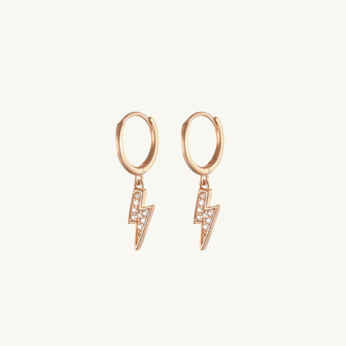 Lightning Bolt Dangling Hoops