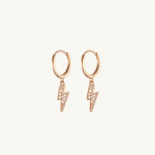 Lightning Bolt Dangling Hoops