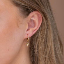 Lightning Bolt Dangling Hoops