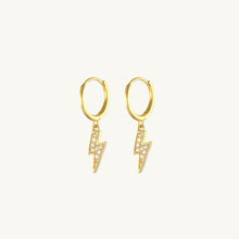 Lightning Bolt Dangling Hoops