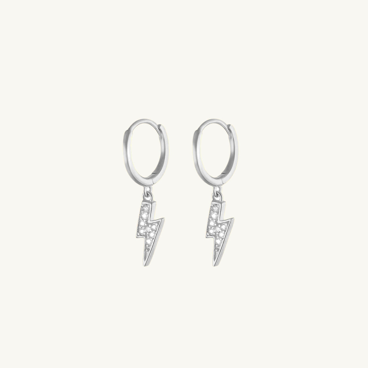 Lightning Bolt Dangling Hoops
