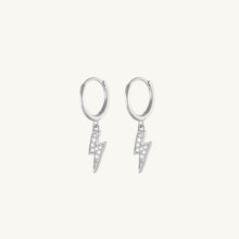 Lightning Bolt Dangling Hoops