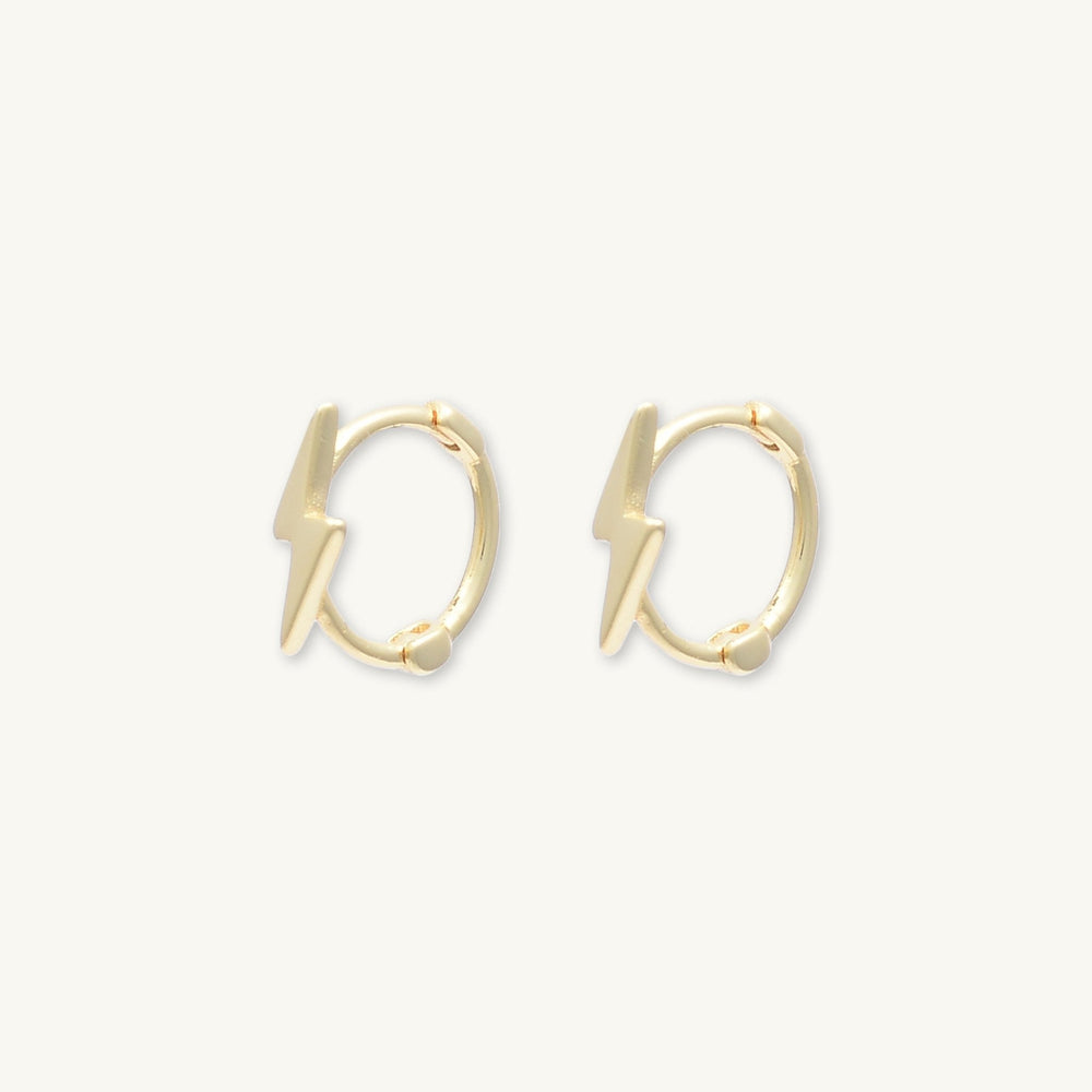 Lightning Bolt Huggie Hoops