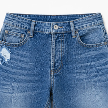 Lirelle – Distressed Wide-Leg Flare Jeans, Soft-Stretch Vintage Wash, Mid-Rise