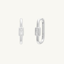 Long Baguette Huggie Hoops Earrings