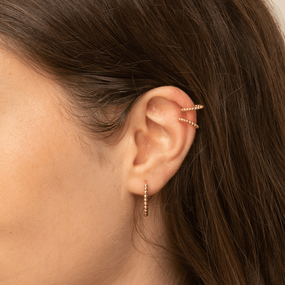 Long Ball Hoop Earrings