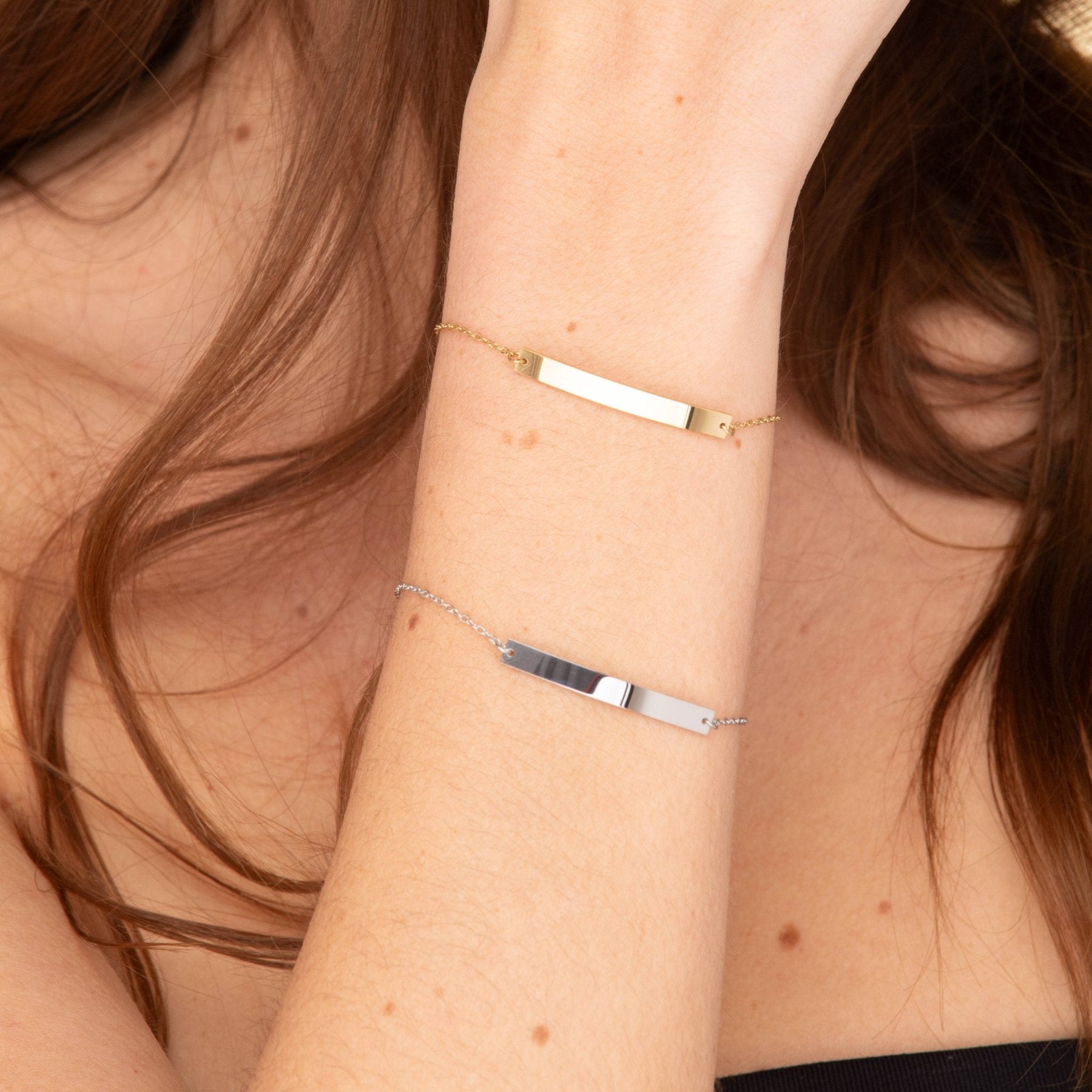 Long Bar Chain Bracelet