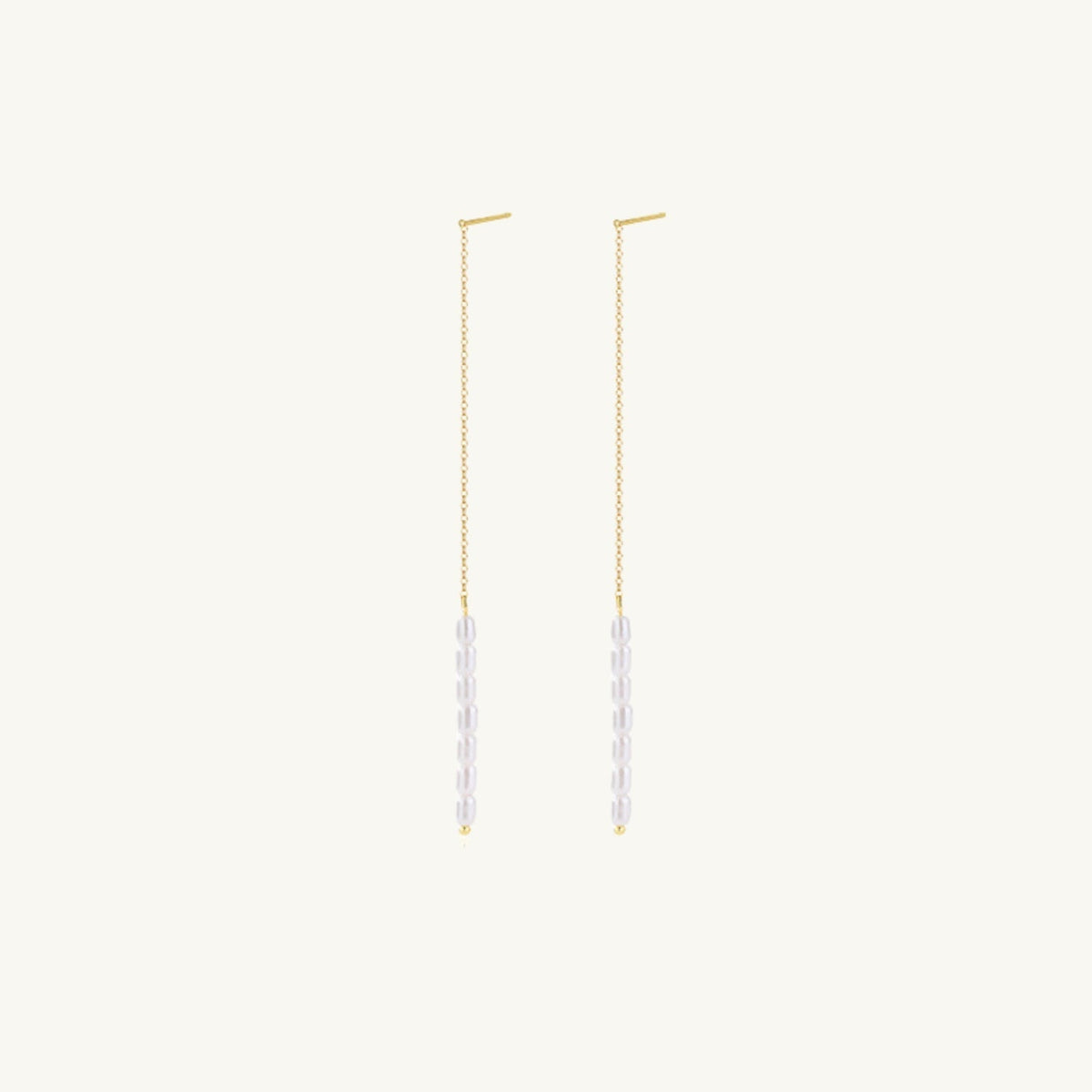 Long Pearl Threader Earrings