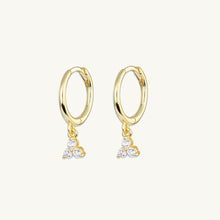 Lotus Dangling Hoop Earrings