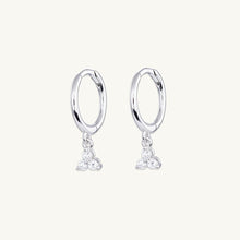 Lotus Dangling Hoop Earrings