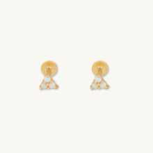 Lotus Opal Flat Back Earrings
