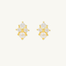 Lotus Pearl Barbell Stud Cartilage Earrings