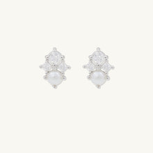 Lotus Pearl Barbell Stud Cartilage Earrings