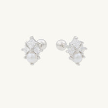 Lotus Pearl Barbell Stud Cartilage Earrings